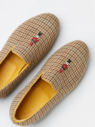 Children's Embroidered Tweed Loafers
