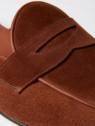 Tobacco Suede Mules
