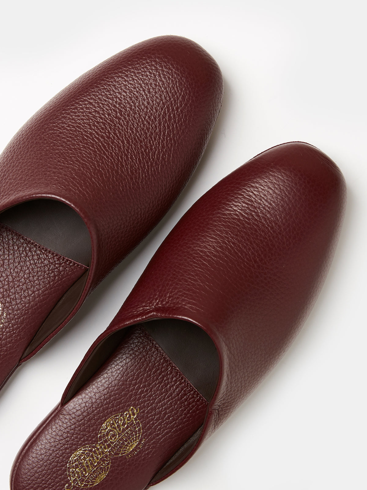 Globetrotter Glide Mule in Burgundy deer leather, view 3