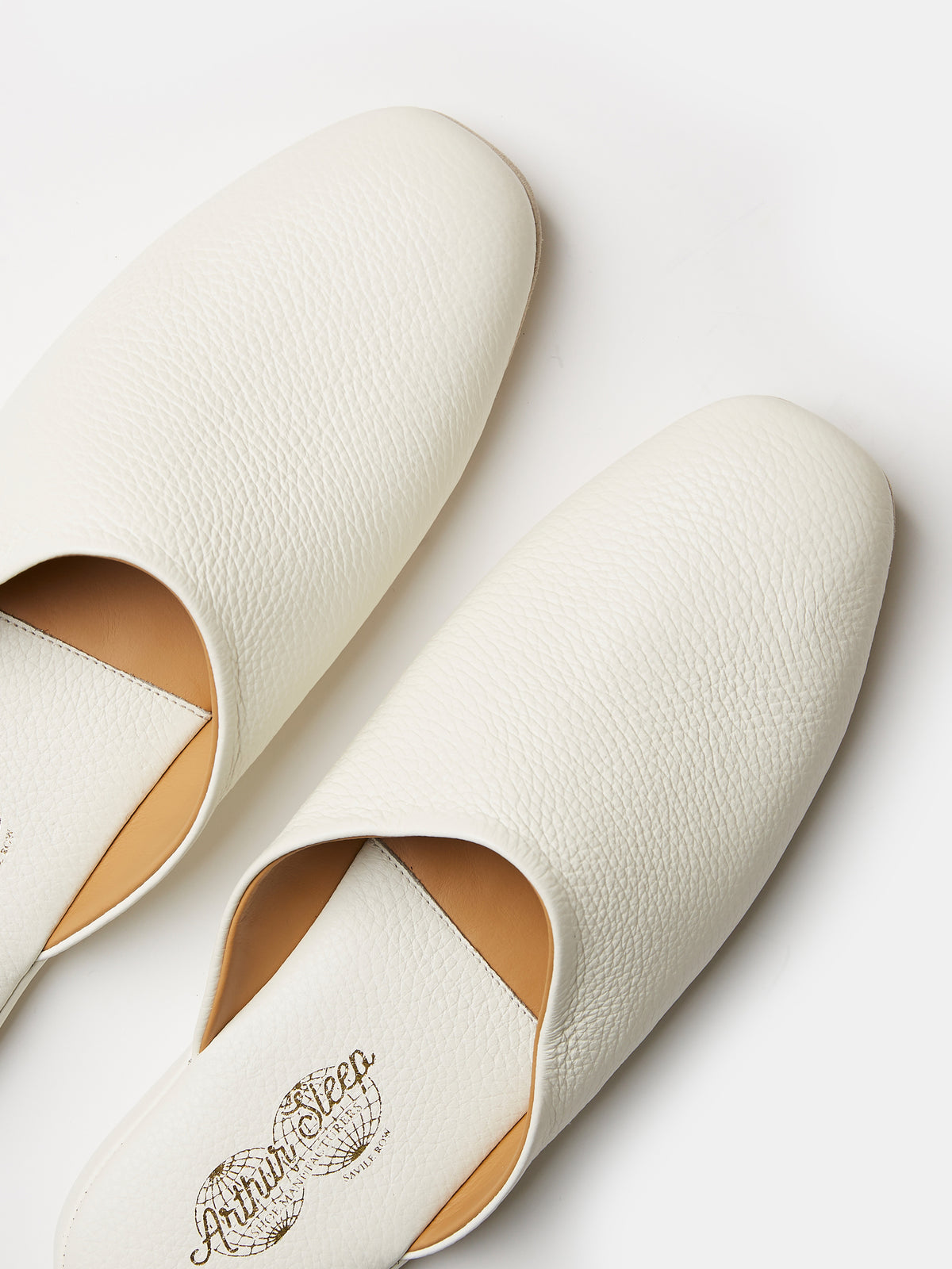 Globetrotter Glide Mule in Off-white deer leather, view 2