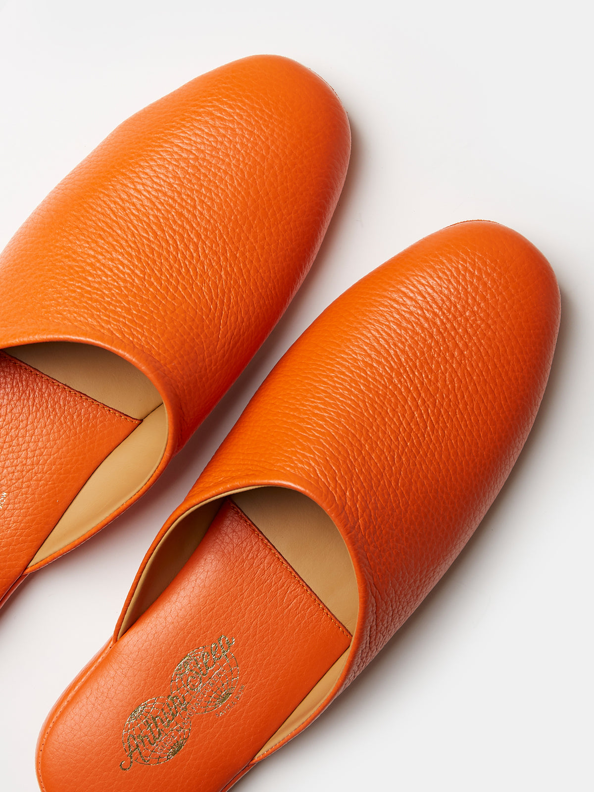Globetrotter Glide Mule in Orange deer leather, view 3