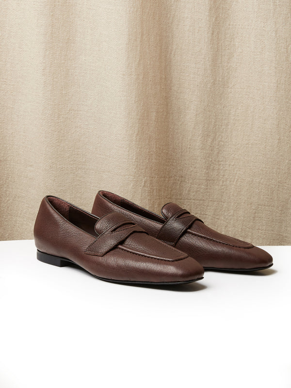 Penny Loafer in Brown Deer Leather