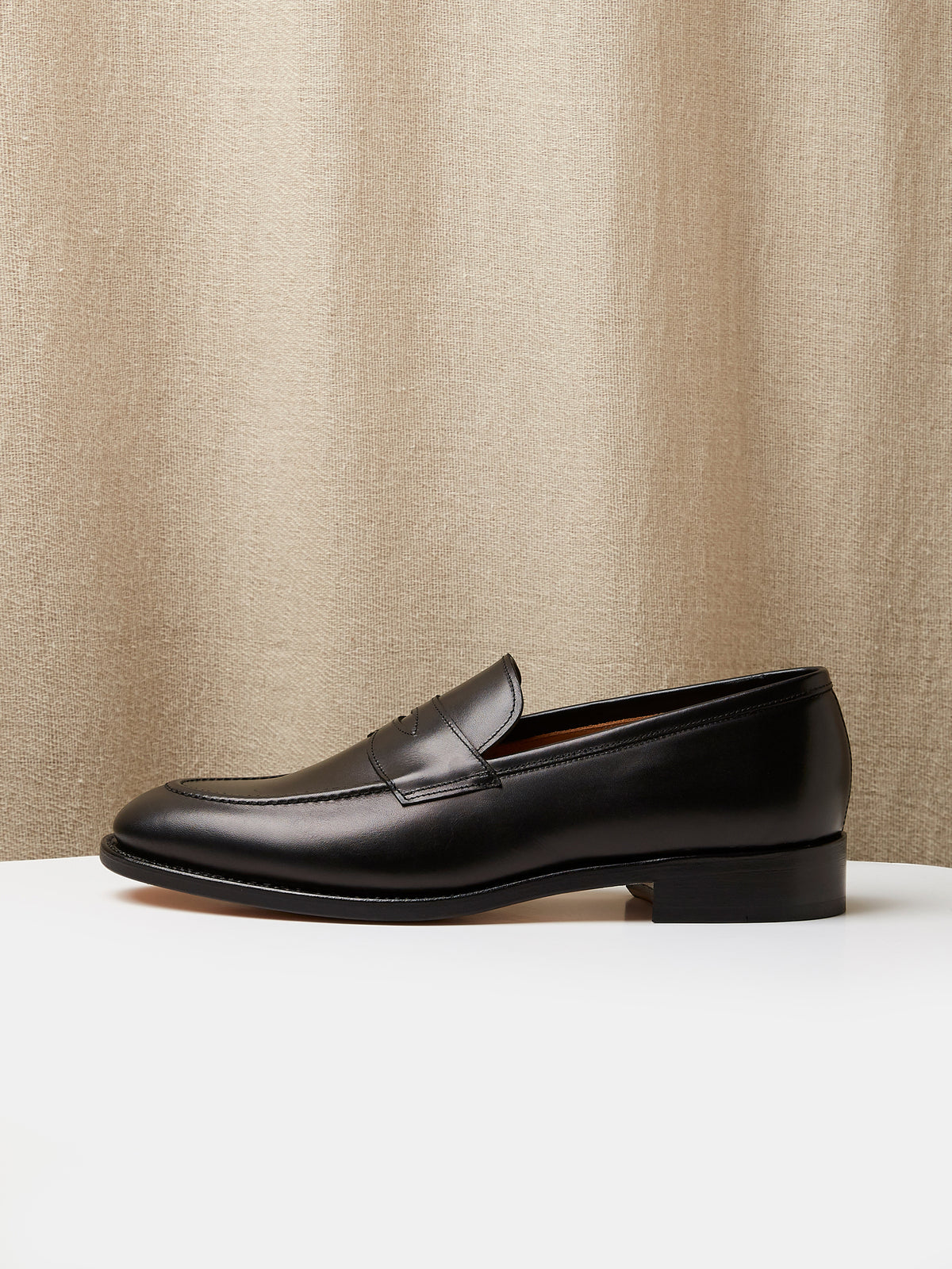 Goodyear Penny Loafer in Black leather, view 2