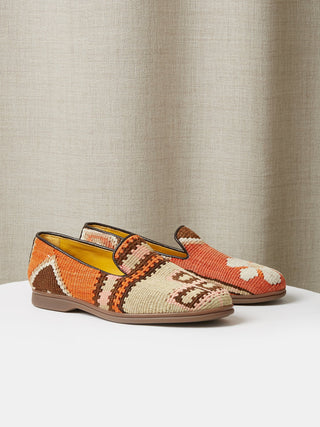Antique Kilim Loafers with Rubber Soles