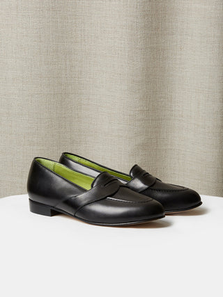 The Caledonian Loafer in Black Calf