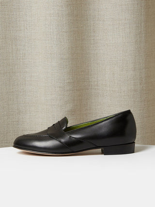 The Caledonian Loafer in Black Calf