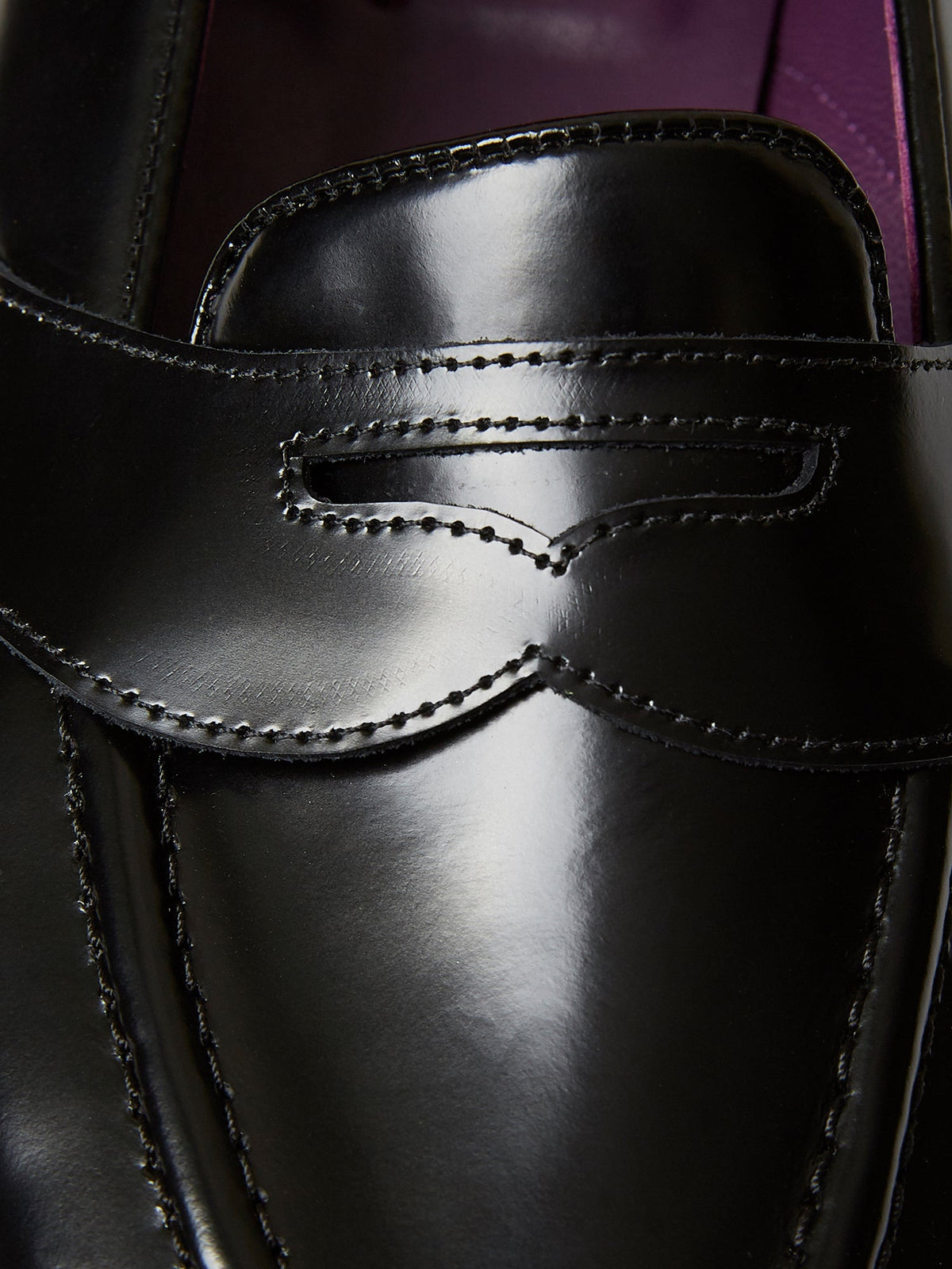 The Caledonian Loafer in High-Shine Black Calf Leather, view 4