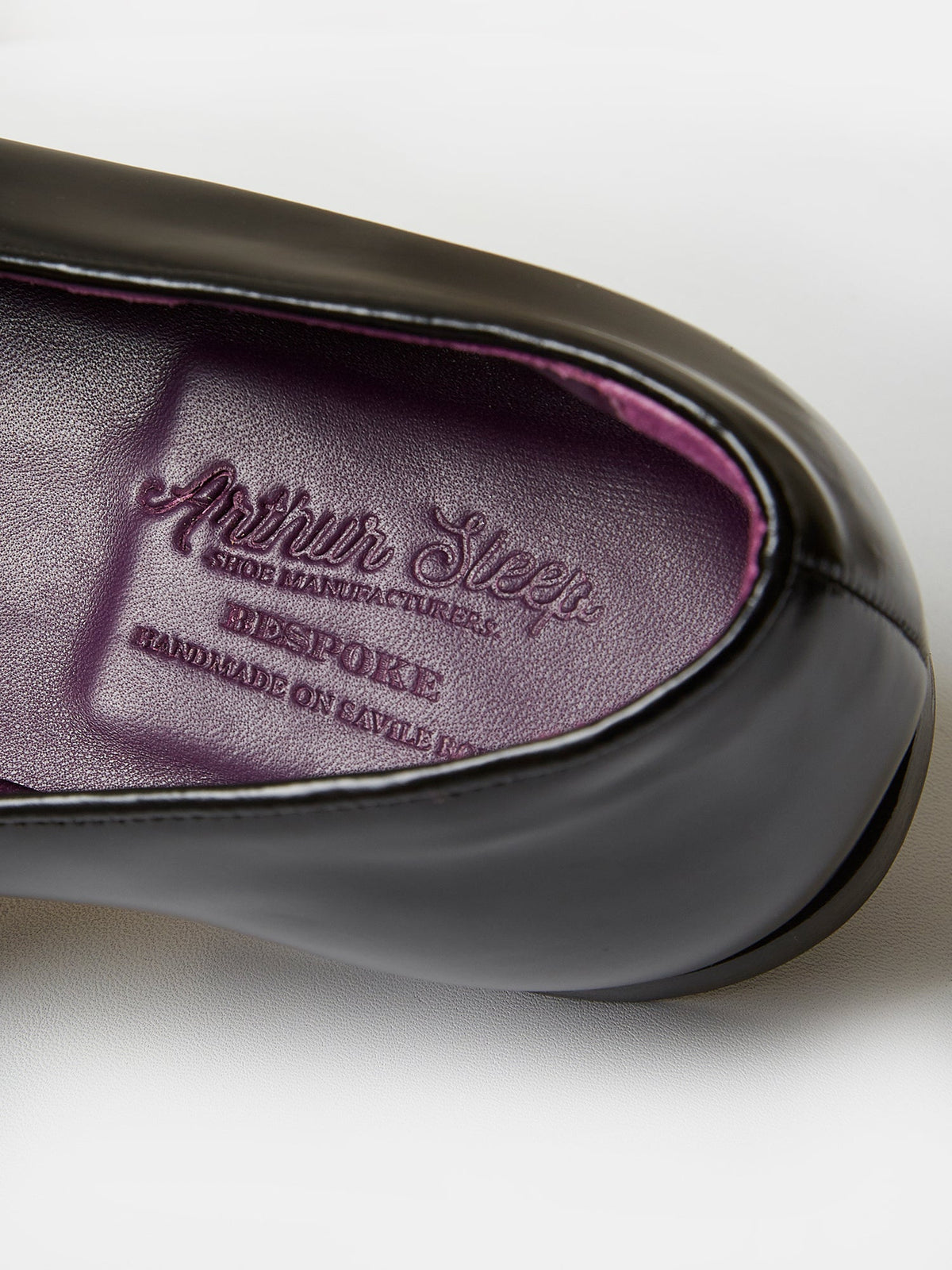 The Caledonian Loafer in High-Shine Black Calf Leather, view 5