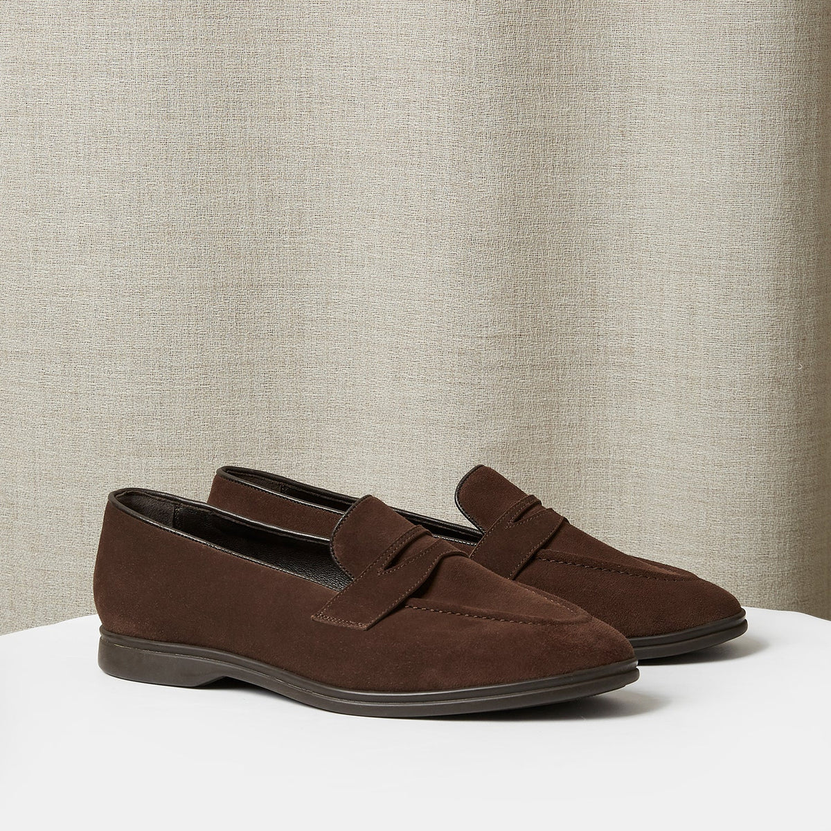 Penny Loafer in Brown Suede – Arthur Sleep