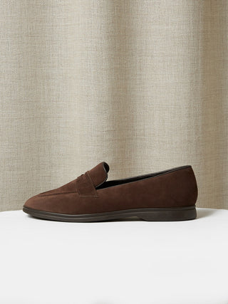 Penny Loafer in Brown Suede