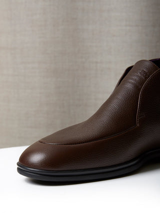 Ankle Boot in Chocolate Brown Deerskin