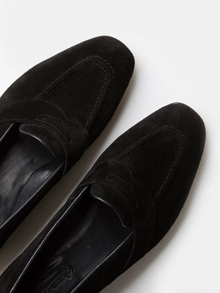 The Caledonian Loafer in Black Suede