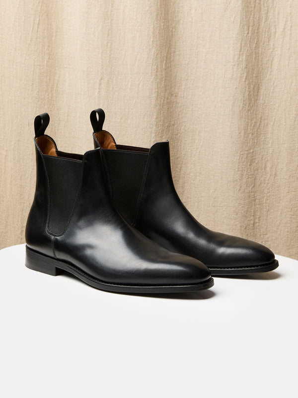 The Chelsea Boot in Black Calf Leather