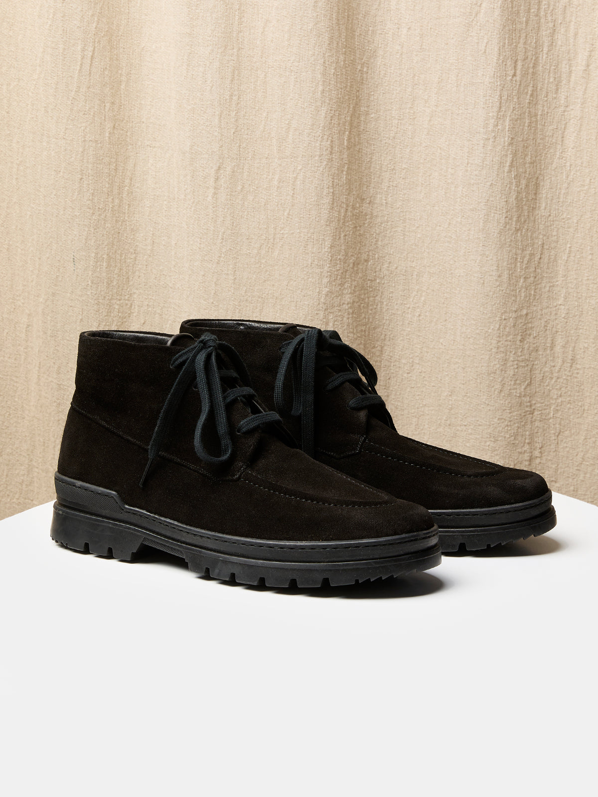The Engadin Boot in Dark Brown Suede, view 1