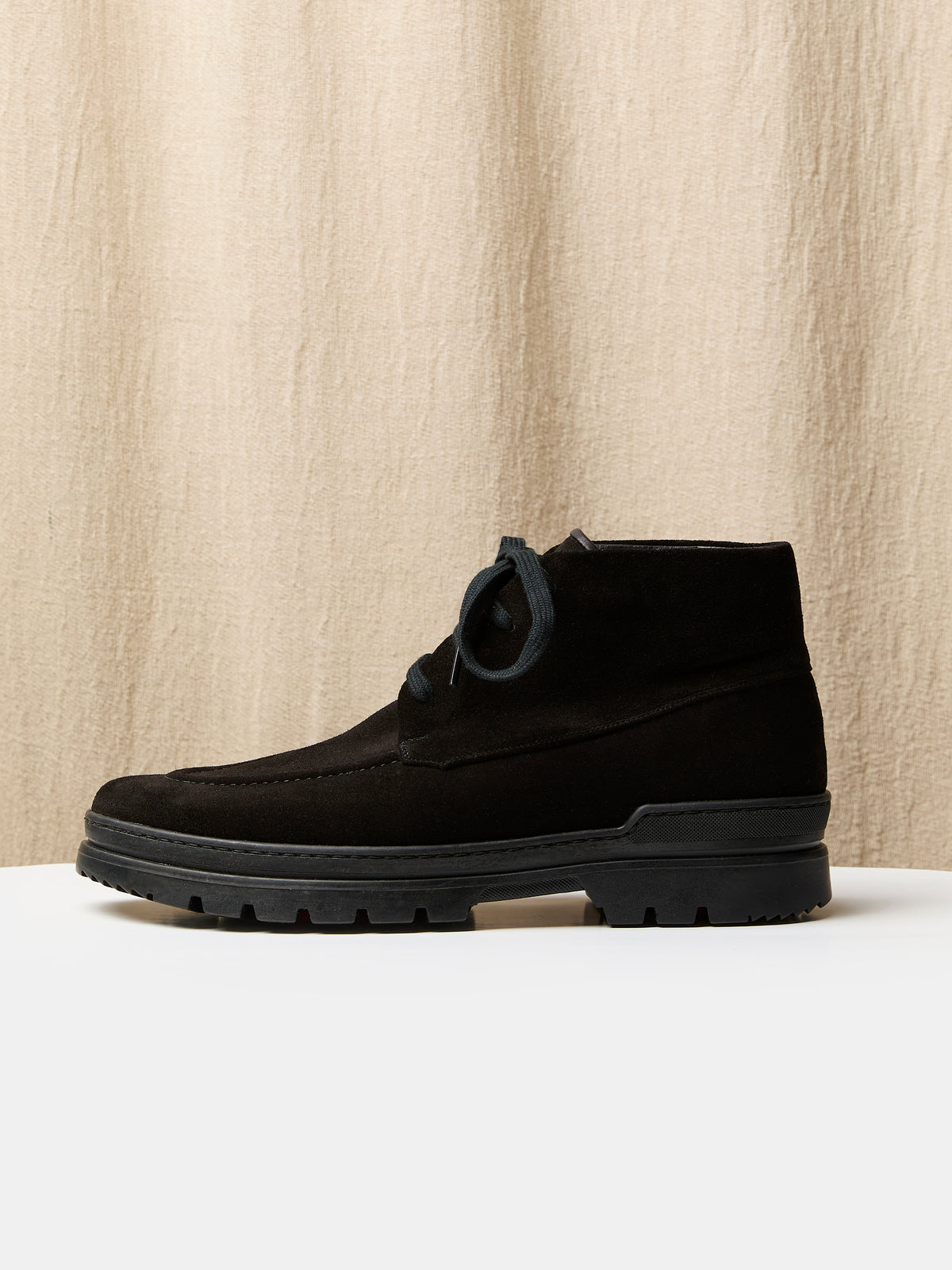 The Engadin Boot in Dark Brown Suede, view 2