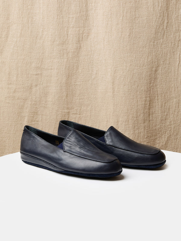 Cliff in Navy Calf Leather