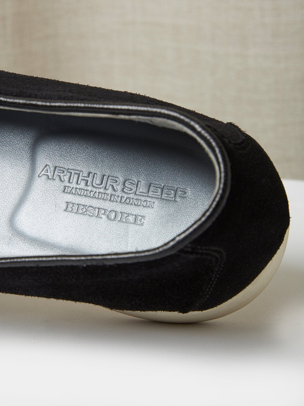 Tassel Loafer in Black Suede, view 4