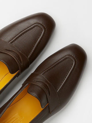 Brown Deer Pintuck Penny Loafers
