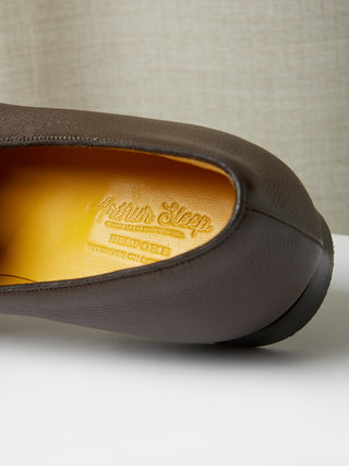 Brown Deer Pintuck Penny Loafers