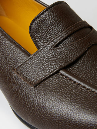 Brown Deer Pintuck Penny Loafers