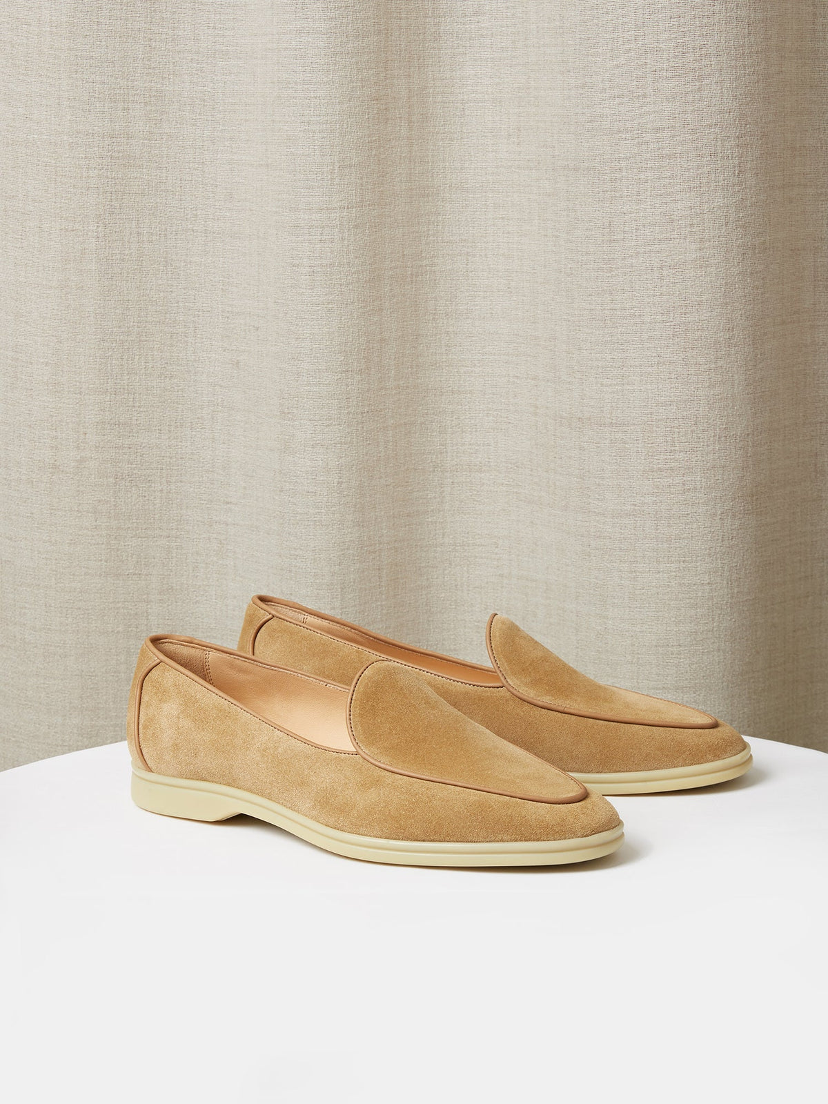 Belgian Loafer in Sand Suede, view 1