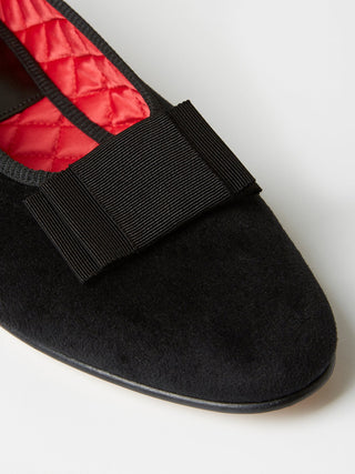 Black Velvet Opera Pumps