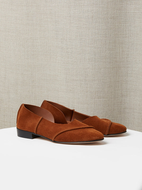Kanagawa Flats in Tan Suede