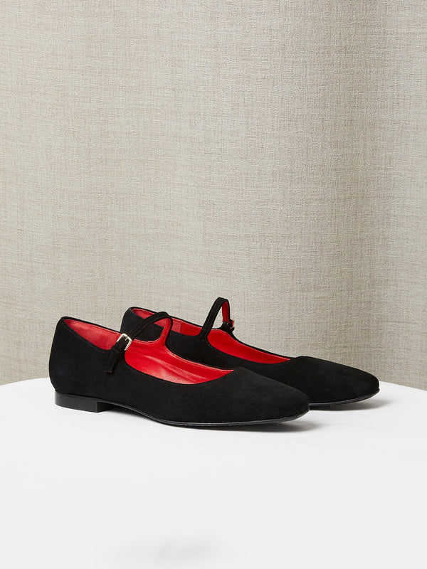 The Mary Jane in Black Suede