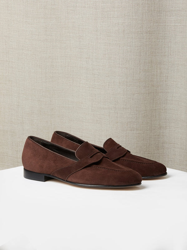 The Caledonian Loafer in Chocolate Suede