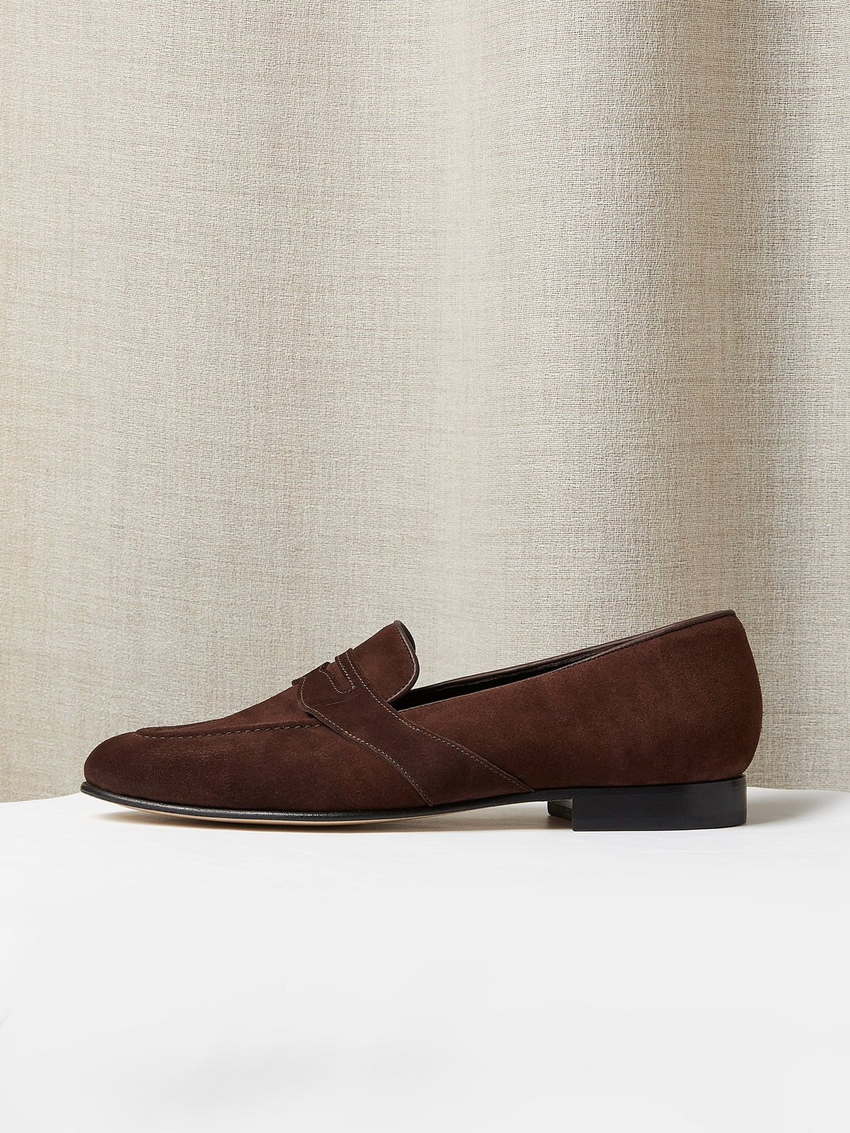 The Caledonian Loafer in Chocolate Suede, view 2