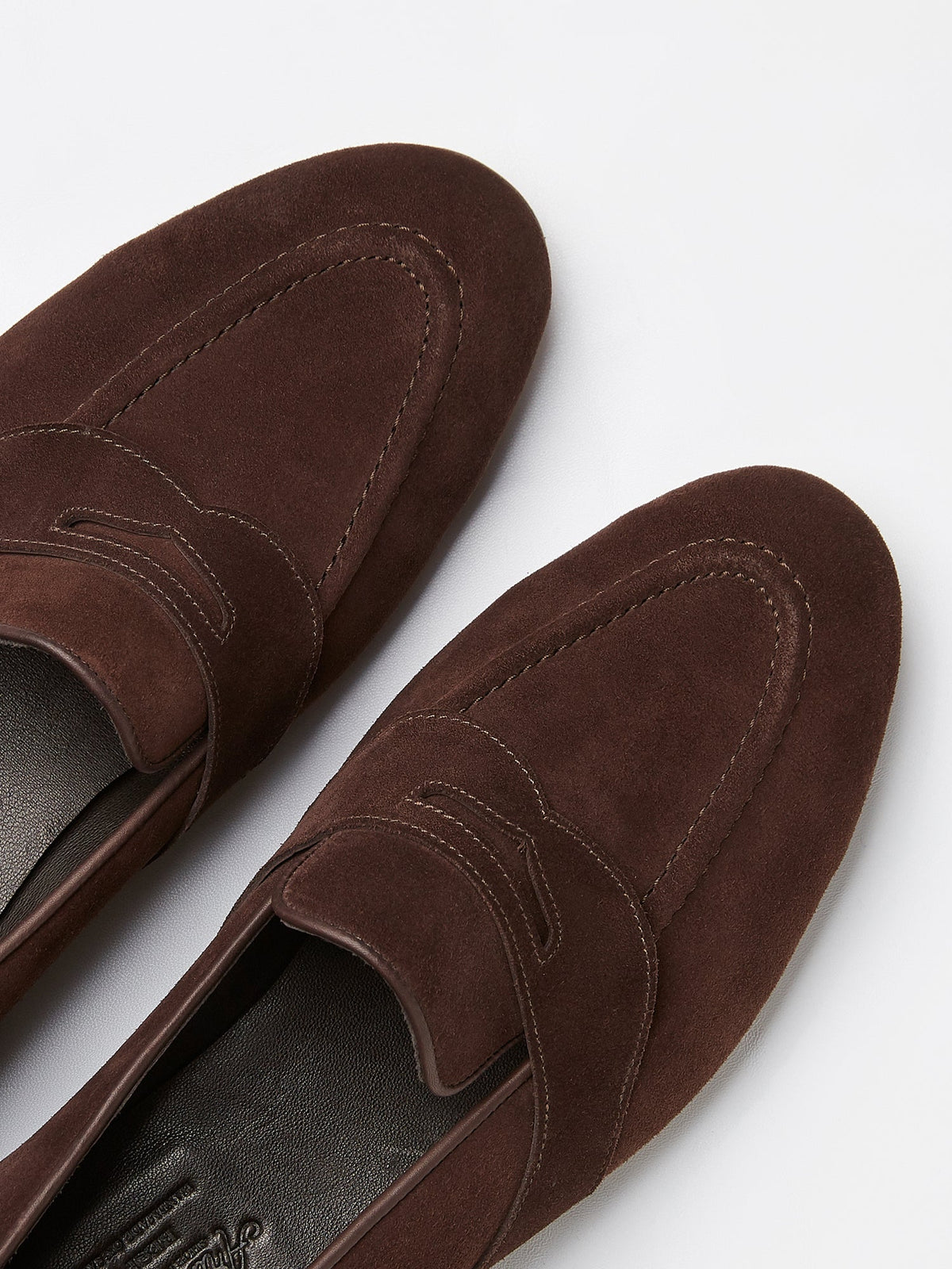 The Caledonian Loafer in Chocolate Suede, view 3
