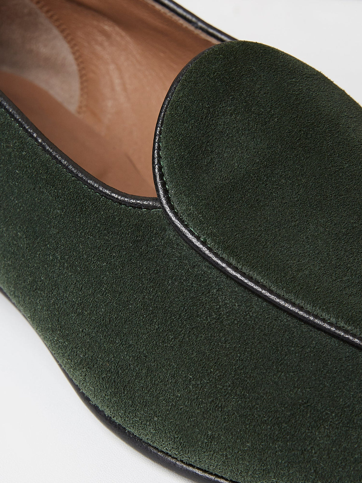 Belgian Loafer in Racing Green Suede, view 5