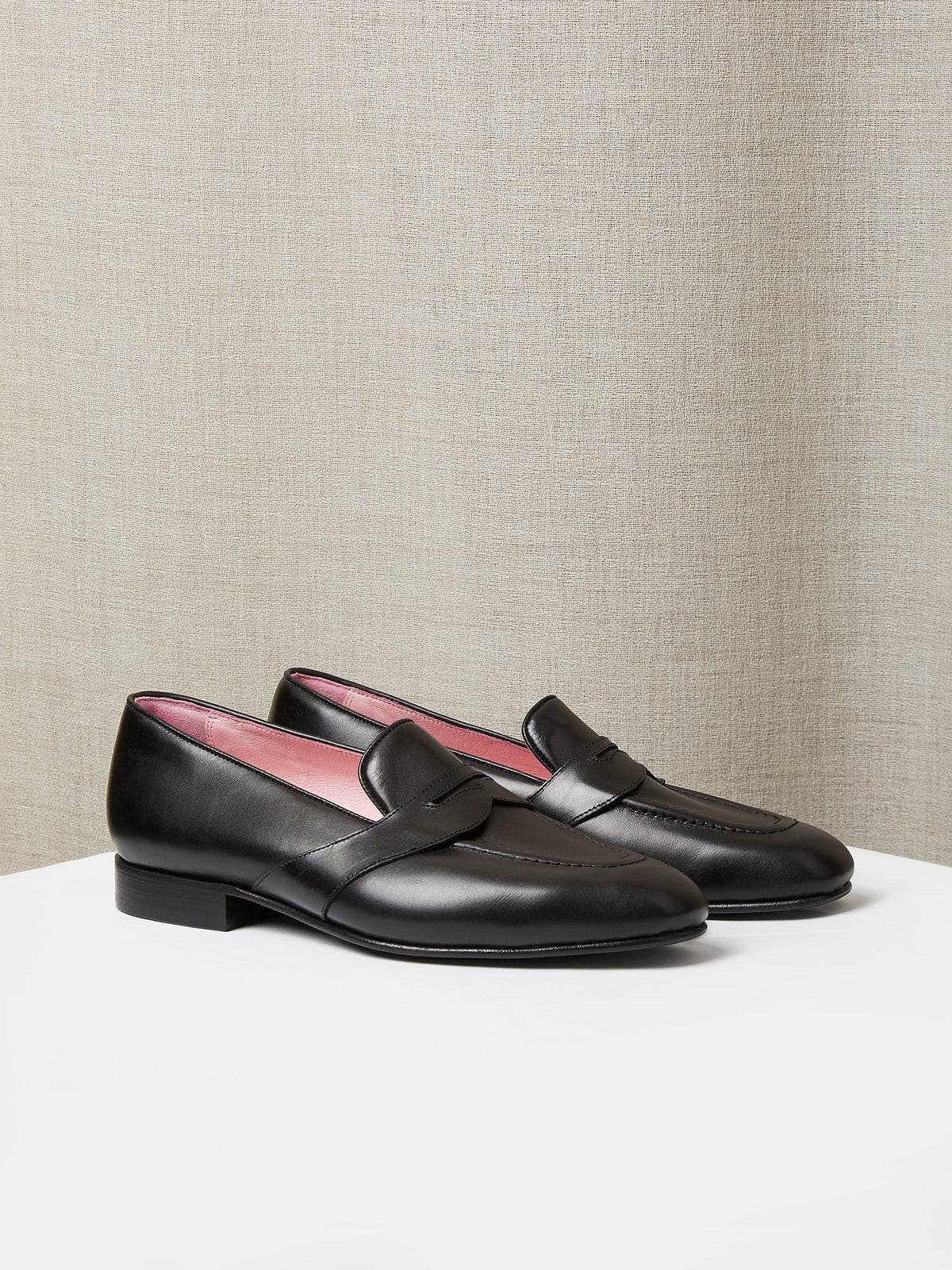 The Caledonian Loafer in Black Calf Leather, view 1