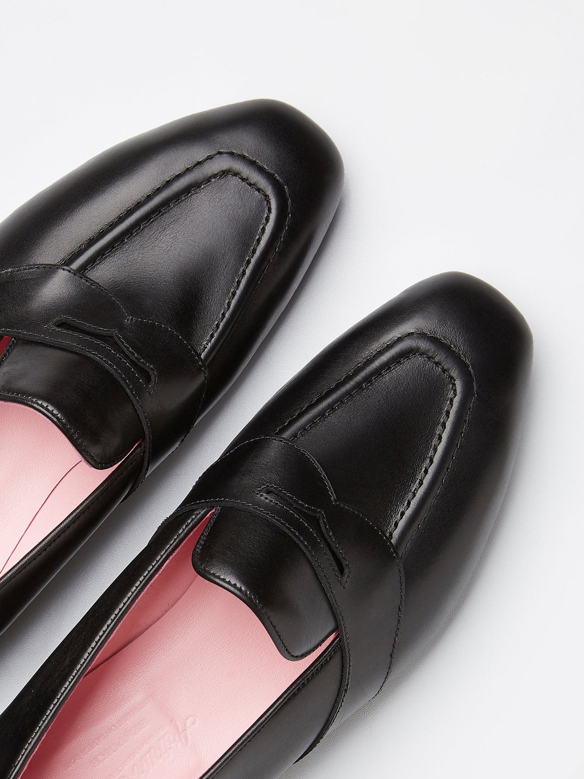 The Caledonian Loafer in Black Calf Leather, view 3