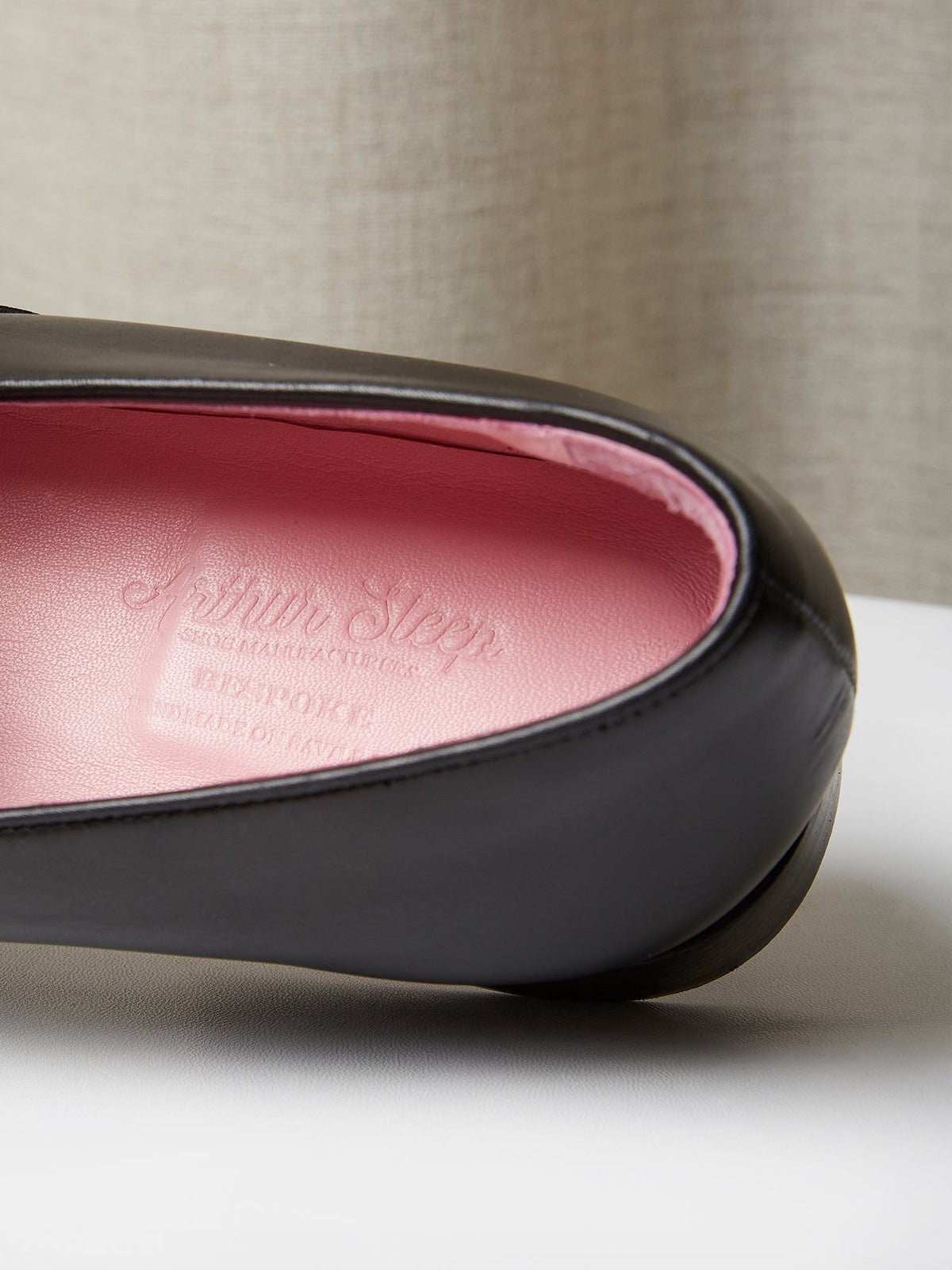 The Caledonian Loafer in Black Calf Leather, view 4