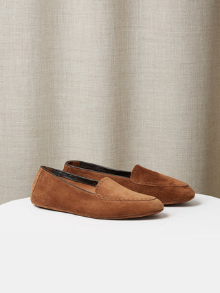 The Letterbox Slipper in Tobacco Suede