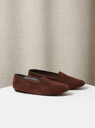 The Letterbox Slipper in Chocolate Suede