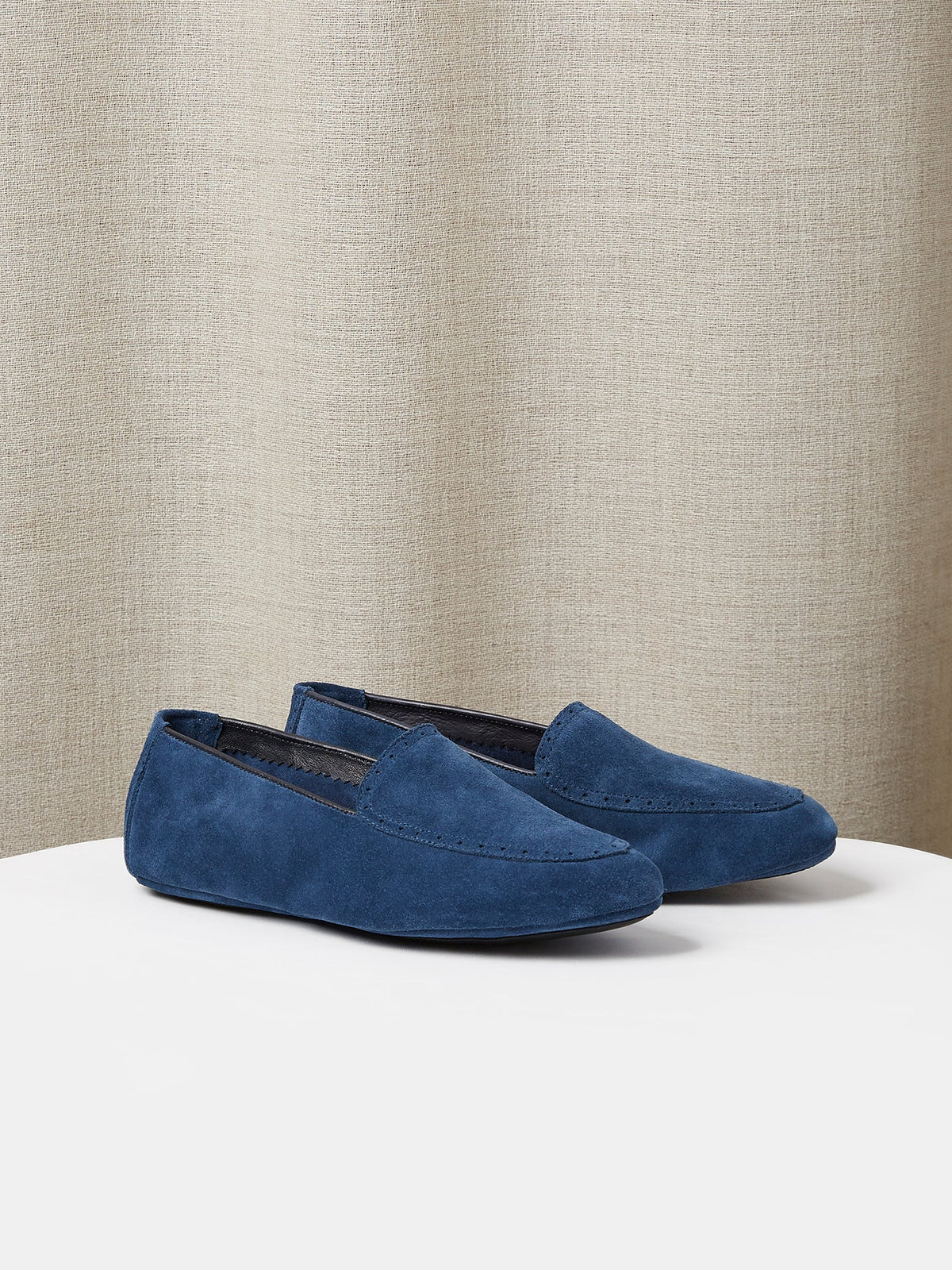 The Letterbox Loafer in Nerano Blue Suede, view 1