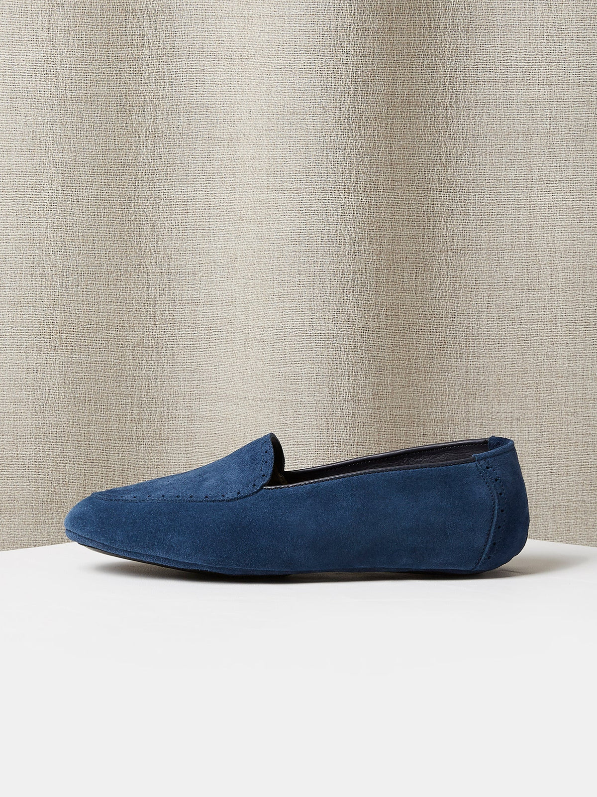 The Letterbox Loafer in Nerano Blue Suede, view 2