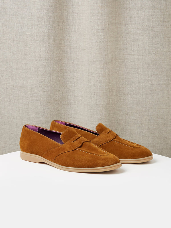 The Caledonian Loafer in Honey Suede