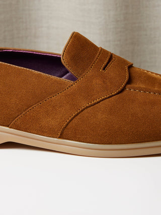 The Caledonian Loafer in Honey Suede
