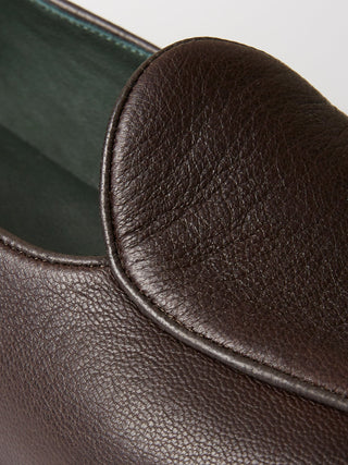 Brown Deer Belgian Loafers with Brown Rubber Soles