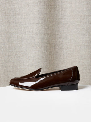 Belgian Loafer in Chocolate Patent