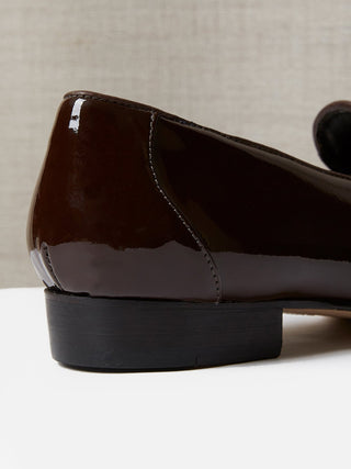 Belgian Loafer in Chocolate Patent