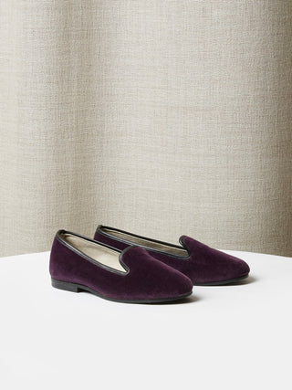 Children's Royal Purple Velvet Loafers
