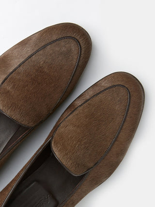 Brown Pony Hair Belgian with Brown Rubber Soles