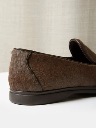 Brown Pony Hair Belgian with Brown Rubber Soles
