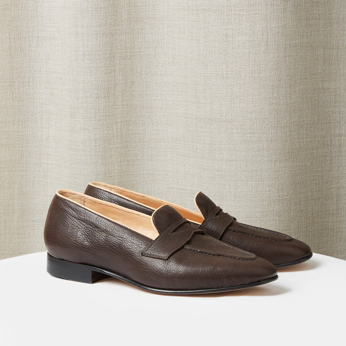 Penny Loafer in Brown Deerskin – Arthur Sleep