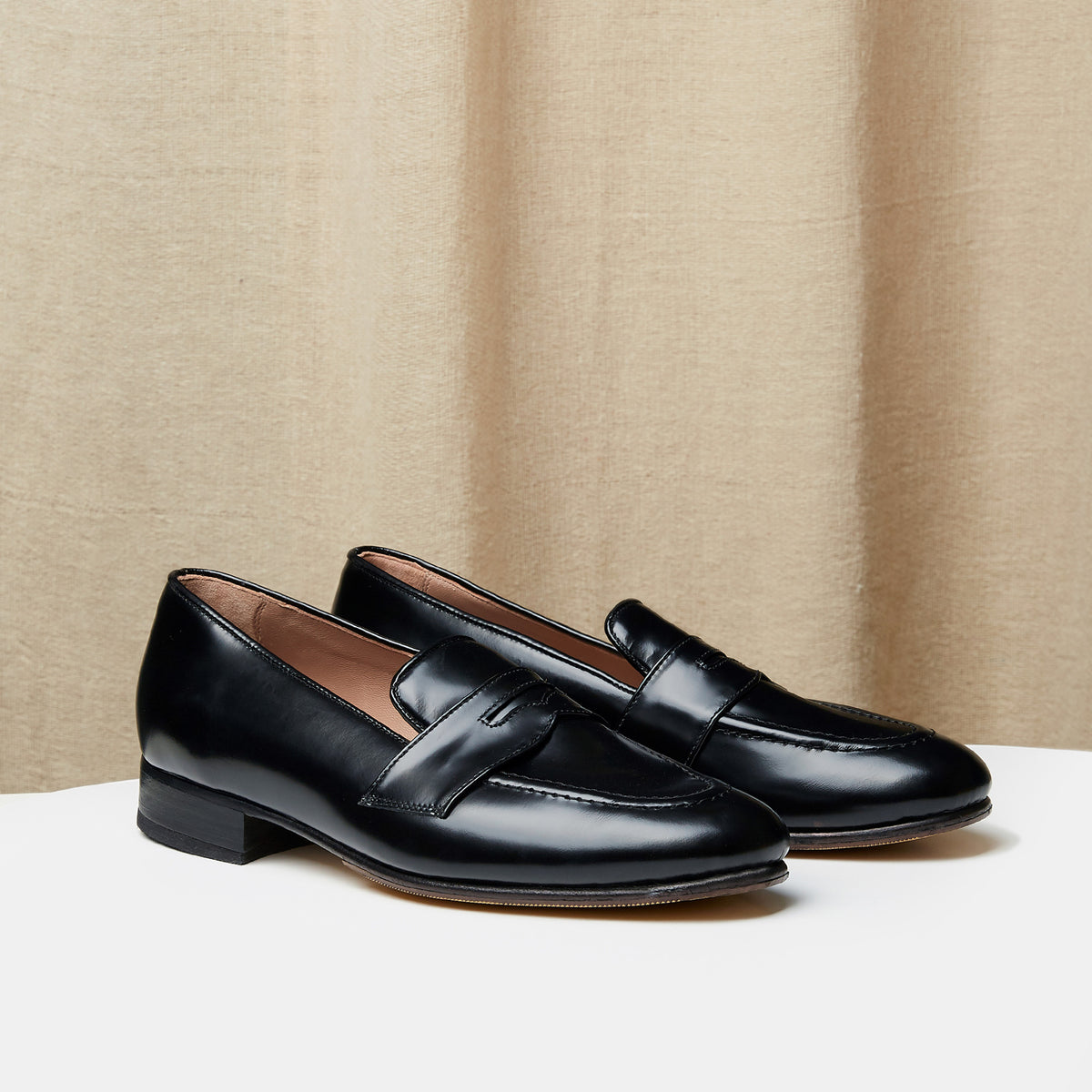 Penny Loafer in Black High Shine Calf – Arthur Sleep