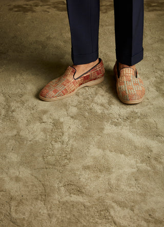 Antique Kilim Loafers with Rubber Soles